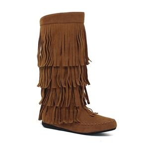 Yoki Mudd 55 Women's Tall Fringe Boots
